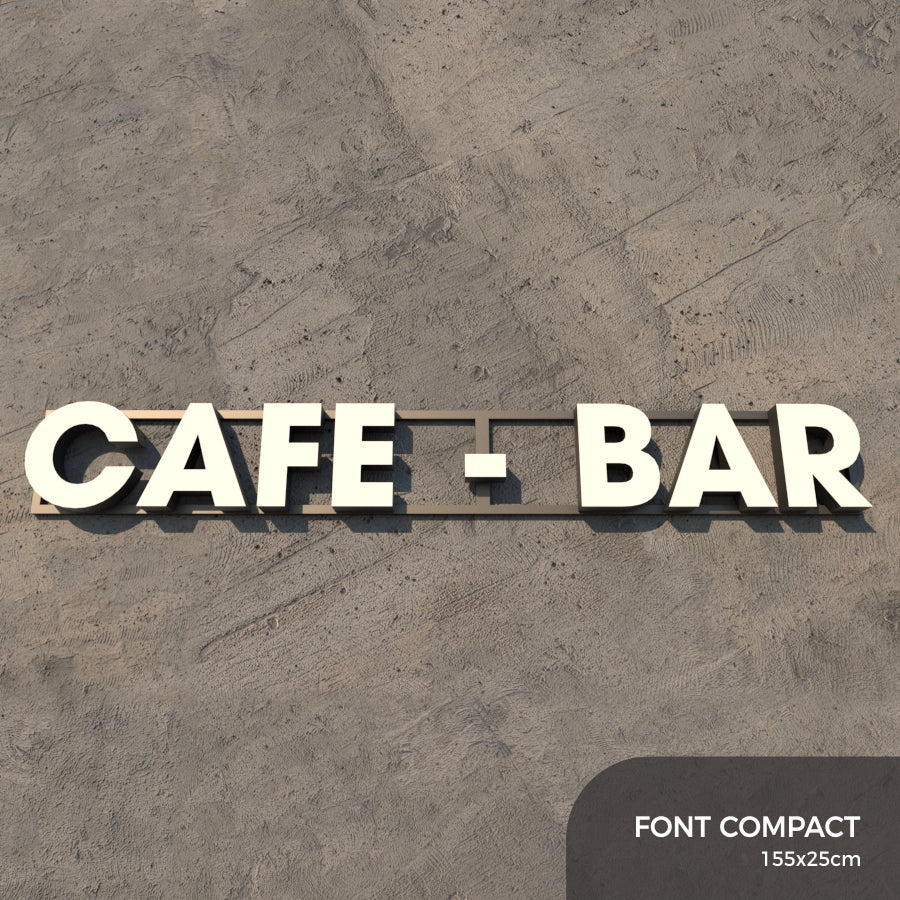 Set Litere Volumetrice Luminoase - CAFE-BAR
