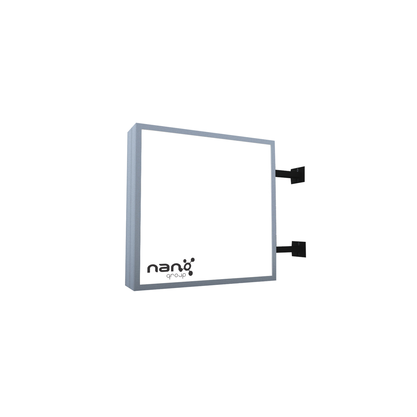 Casetă Luminoasă Pătrată cu Led, Dublă Față, 50x50 cm – Personalizabilă