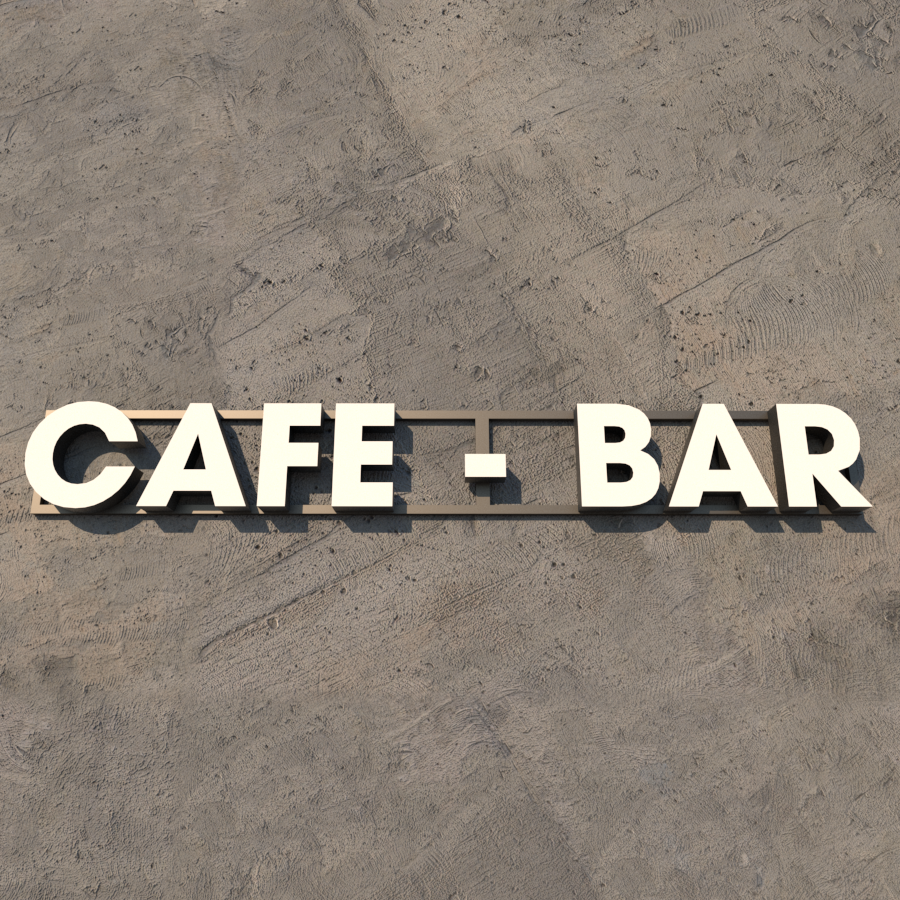 Set Litere Volumetrice Luminoase - CAFE-BAR