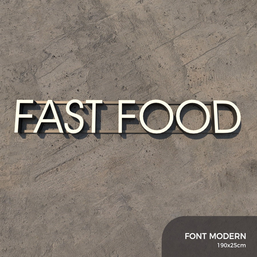 Set Litere Volumetrice Luminoase - FAST FOOD