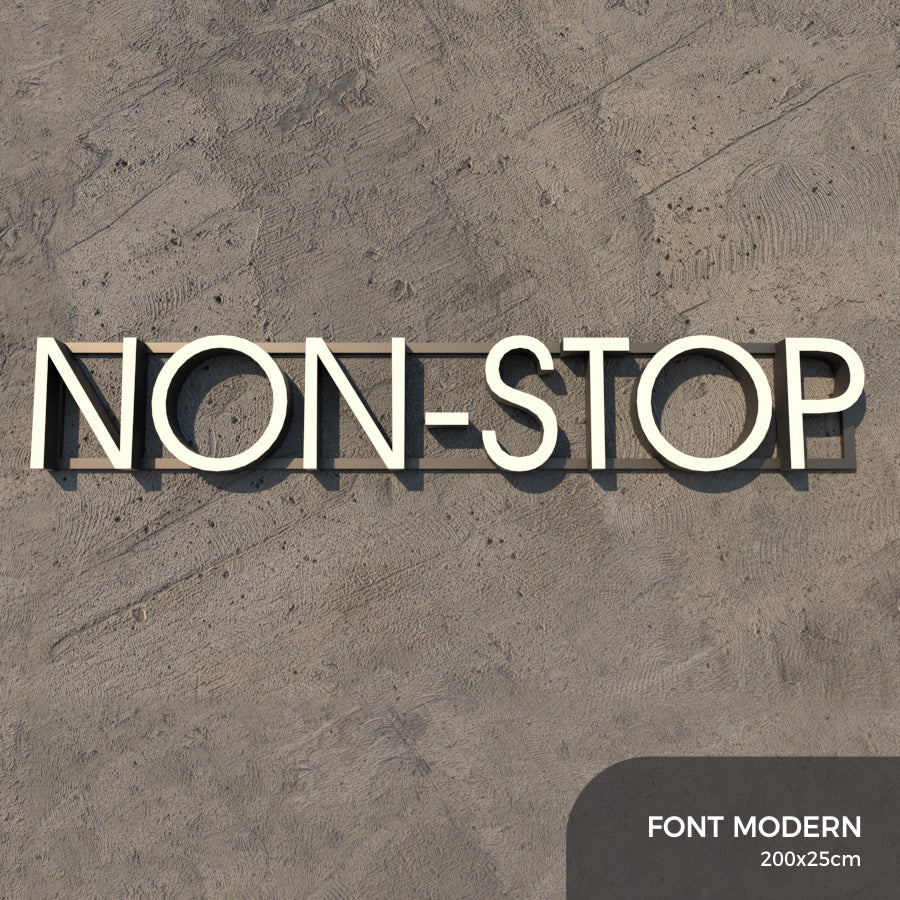 Set Litere Volumetrice Luminoase - NON STOP