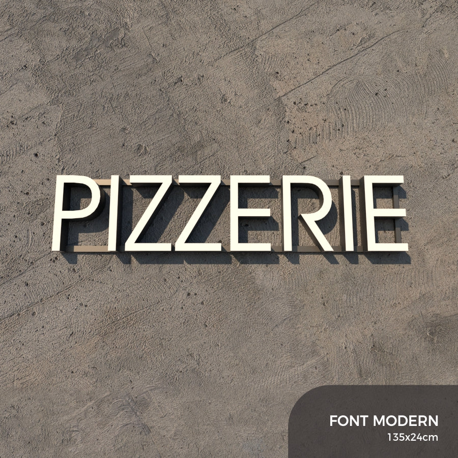 Set Litere Volumetrice Luminoase - PIZZERIE