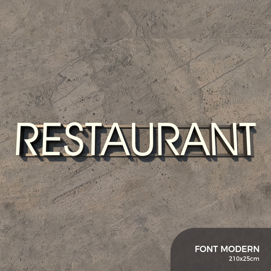 Set Litere Volumetrice Luminoase - RESTAURANT