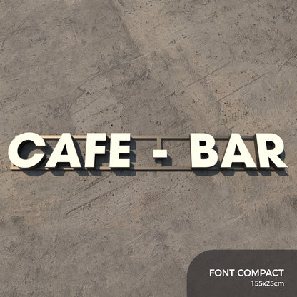 Set Litere Volumetrice Luminoase - CAFE-BAR