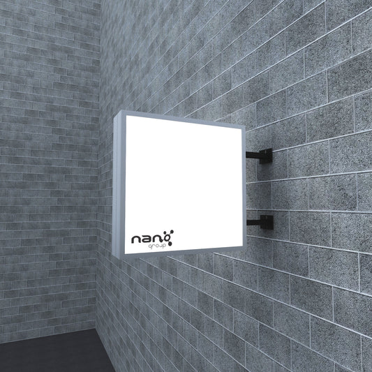 Casetă Luminoasă Pătrată cu Led, Dublă Față, 50x50 cm – Personalizabilă