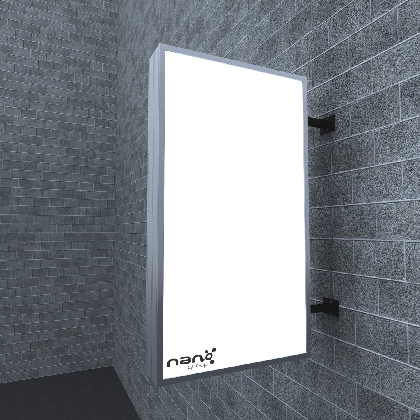 Casetă Luminoasă Dreptunghiulară cu Led, Dublă Față, 100x50 cm – Personalizabilă