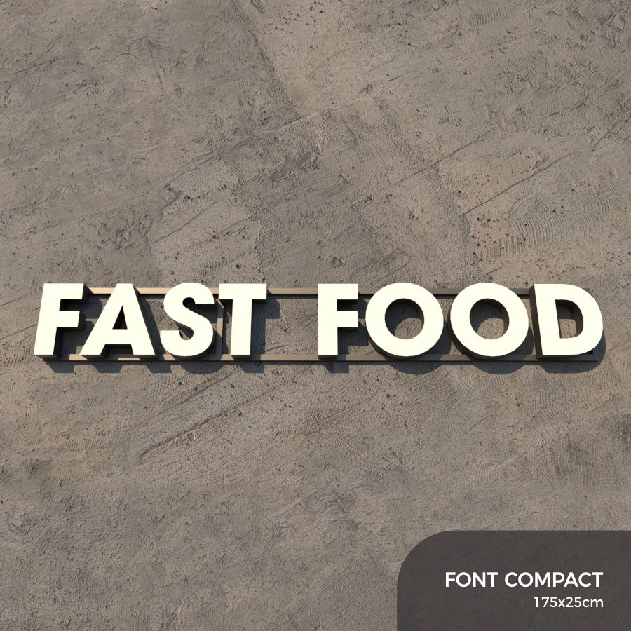 Set Litere Volumetrice Luminoase - FAST FOOD