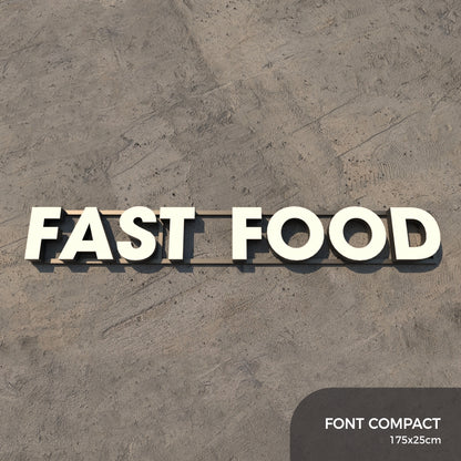 Set Litere Volumetrice Luminoase - FAST FOOD