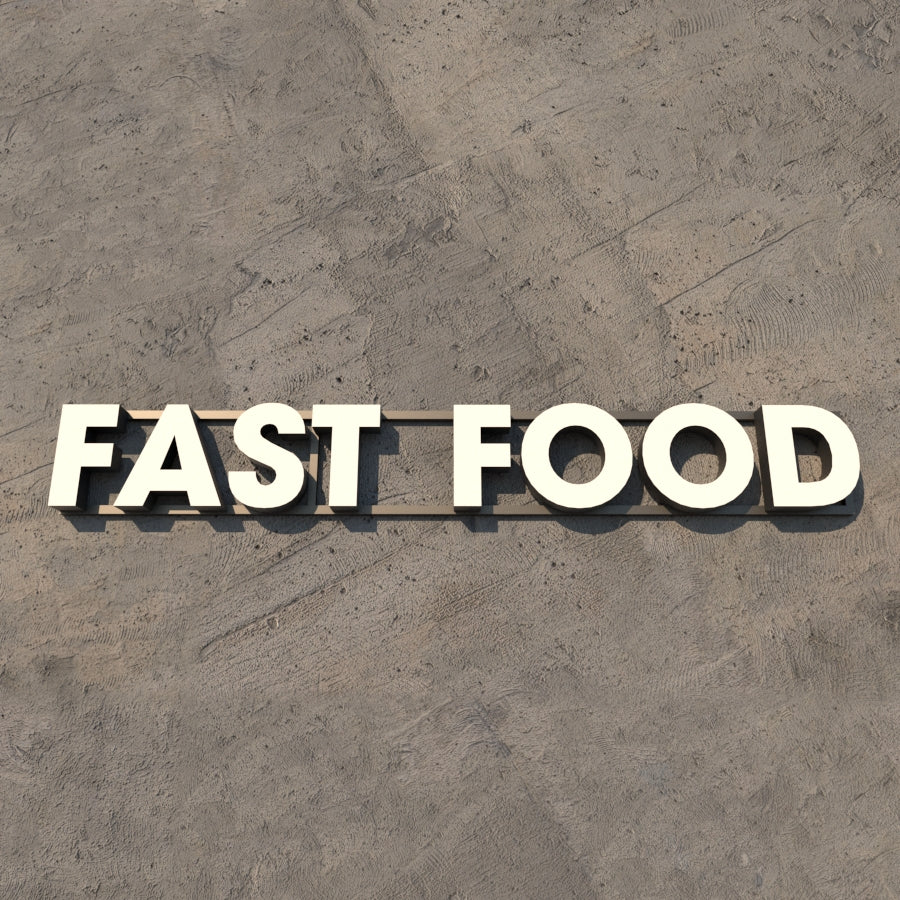 Set Litere Volumetrice Luminoase - FAST FOOD