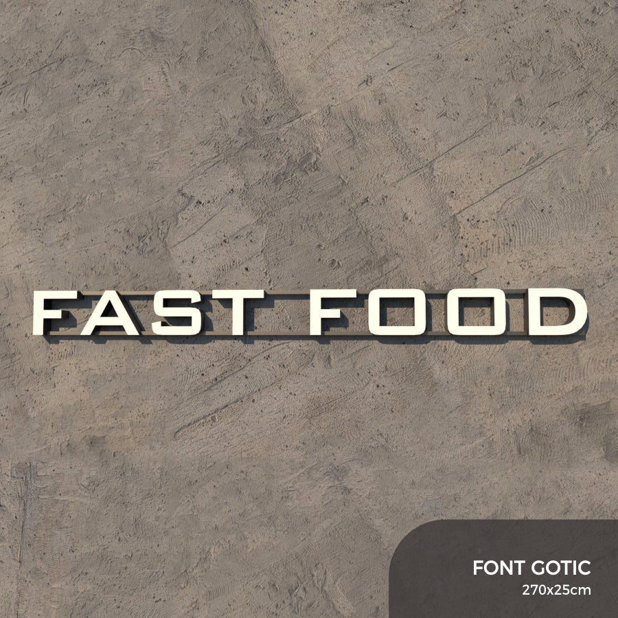 Set Litere Volumetrice Luminoase - FAST FOOD