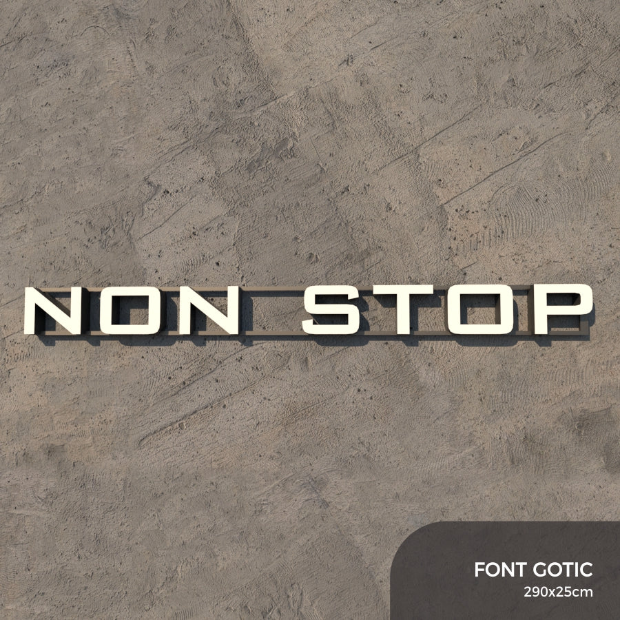 Set Litere Volumetrice Luminoase - NON STOP
