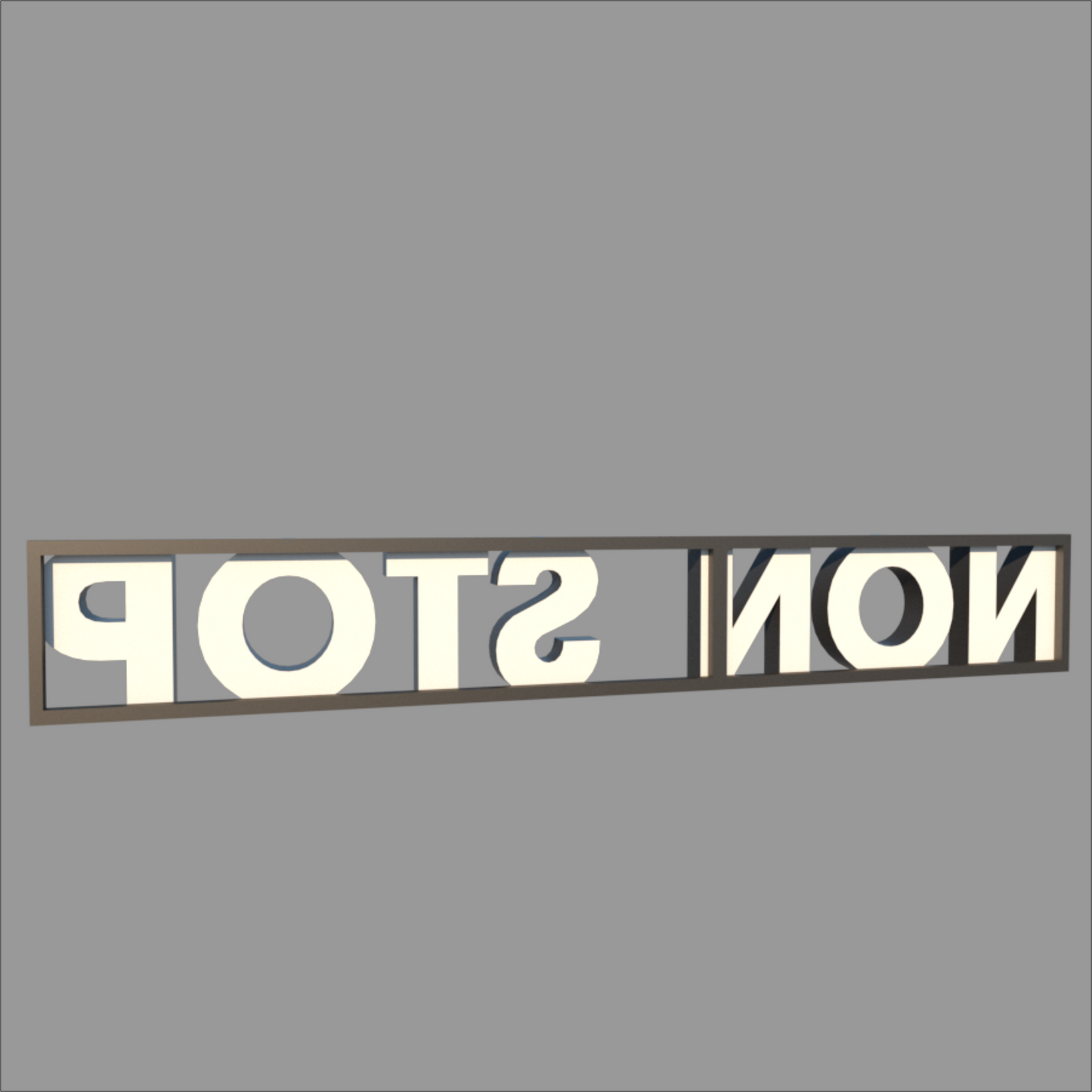 Set Litere Volumetrice Luminoase - NON STOP