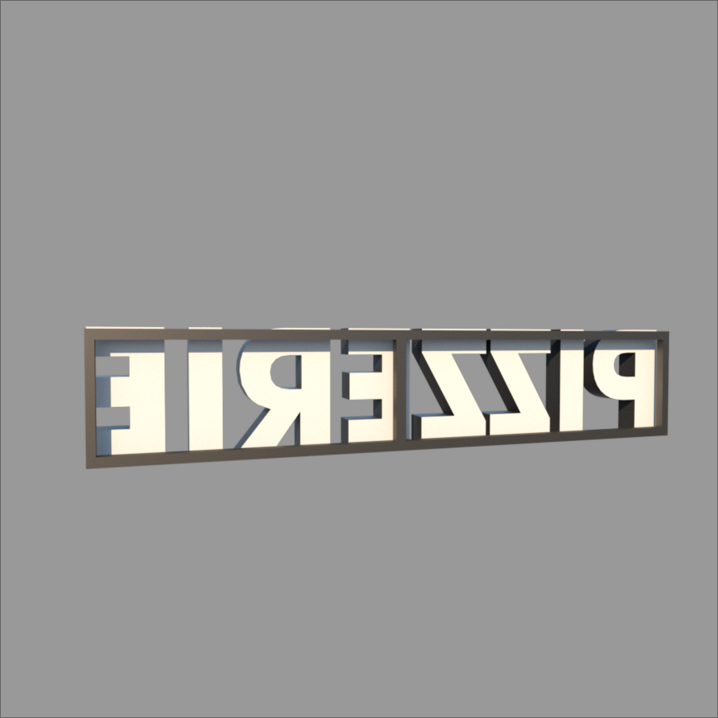 Set Litere Volumetrice Luminoase - PIZZERIE